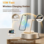 Alarm Clock with Wireless Charging Station, Clock - Image 4