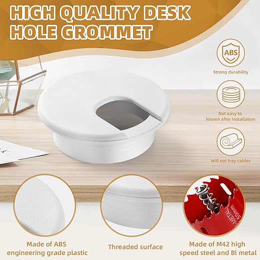 Desk Grommet 2 Inch 10 Pieces, Desk Hole Cover - Image 3