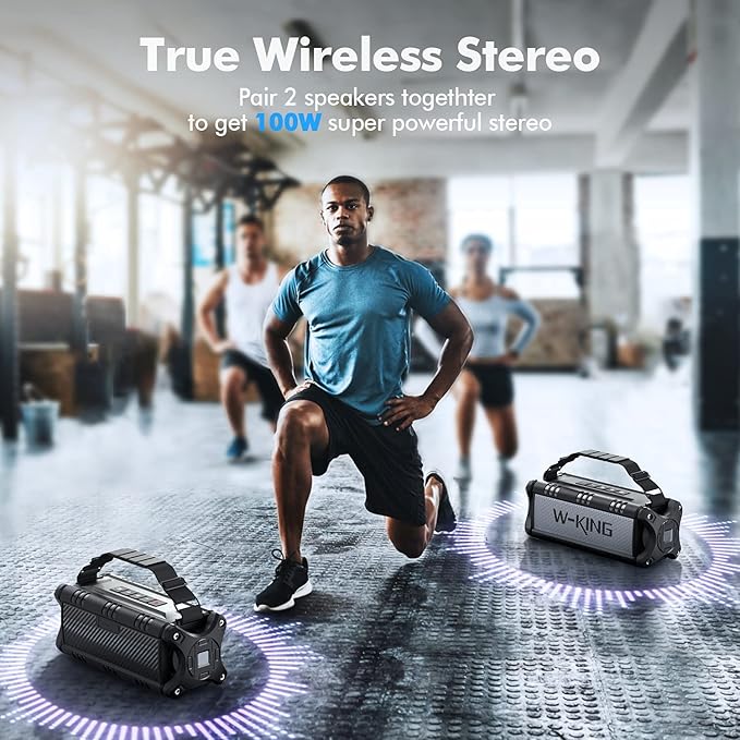 W-KING 90W Peak 50W RMS Powerful Bluetooth Speaker - Image 5