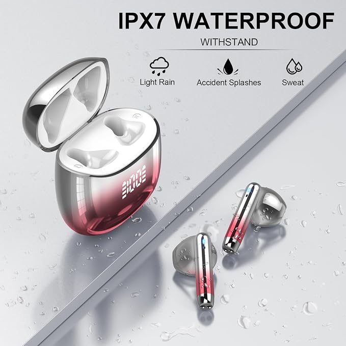 Wireless Earbuds, IPX7 Waterproof Bluetooth 5.4 Earphones in-Ear Earbuds - Image 7