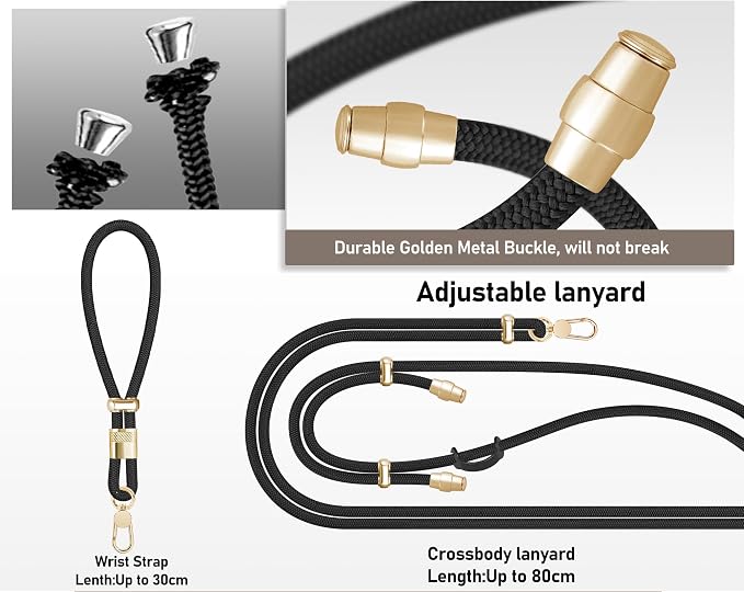 Cell Phone Lanyard Adjustable Crossbody Phone Lanyard *1 Phone Wrist Strap *1 - Image 3