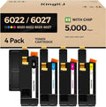 6022 6027 Toner Cartridge Set 4-Pack High-Yield Replacement by KingKJInkToner