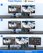 TOTU Upgraded Universal USB-C 4K Triple Display Docking Station - Image 5