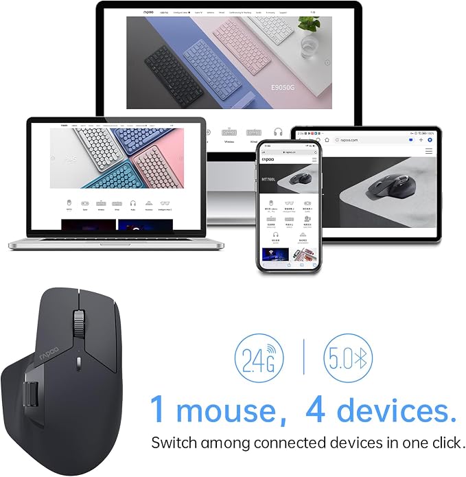 Rapoo MT760Mini Bluetooth Wireless Mouse - Image 3