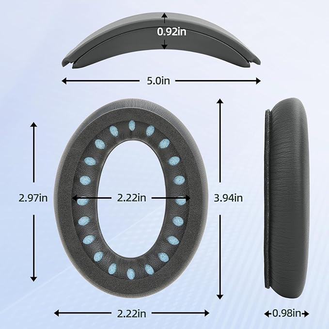 Ear Cushion and Protein Leather Replacement Headband Pad Kit - Image 6