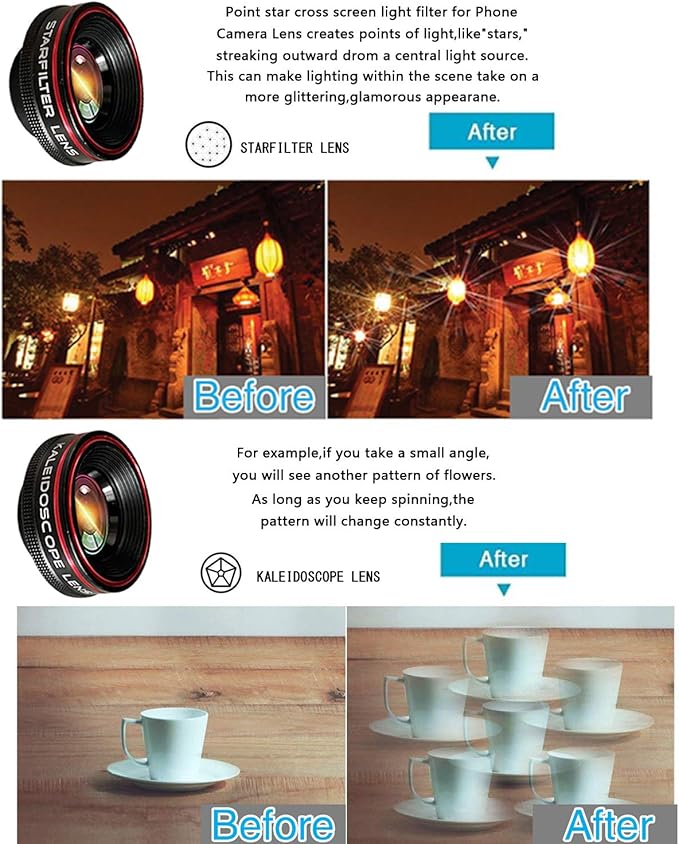 Phone Camera Lens Kit 10 in 1 for iPhone Samsung Pixel Android, 22X Telephoto - Image 4