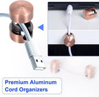 3 Sets Charger Holders for Cords, Adhesive Metal Cord Clips, Cable Management - Image 5