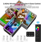 2.4G WiFi SPI RGB Controller DR03W & RC03RF RF Remote Set, Control by Smart - Image 3