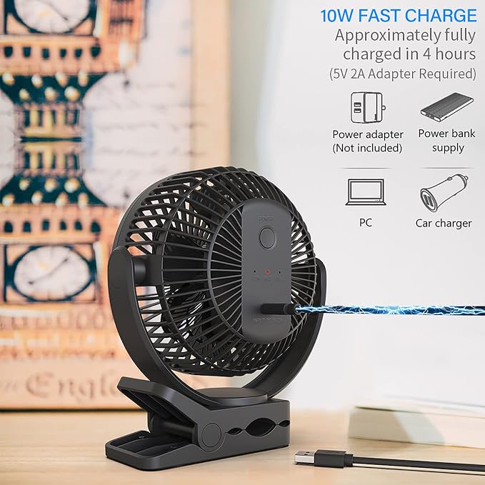 Portable Magnetic USB Clip on Fan - Image 6