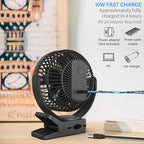 Portable Magnetic USB Clip on Fan - Image 6
