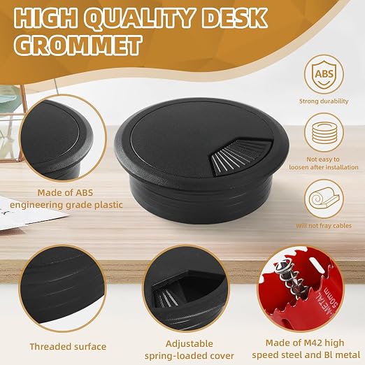 Desk Grommet 2 Inch 10 Pieces, Desk Hole Cover - Image 3