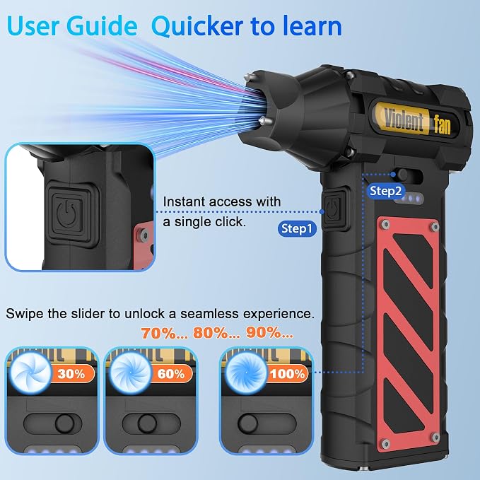 Electric Air Duster-Compressed Air Duster, 60mph Wind Stepless Speed Canned Air - Image 6