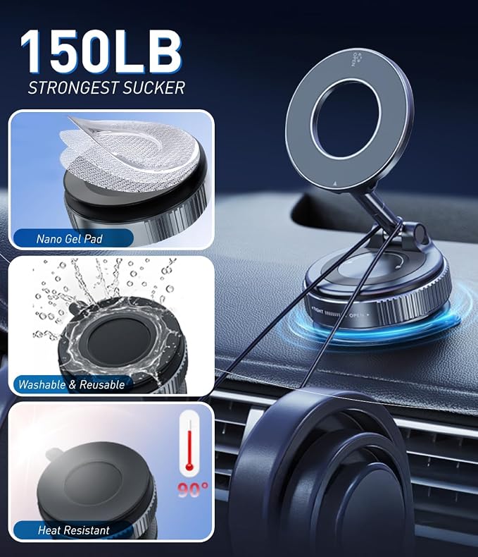 Cell Phone Holders for Your Cars/Gym/Mirror Mount for iPhone & Android Upgraded - Image 3