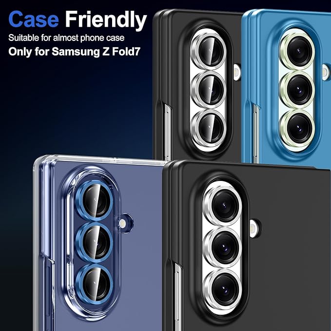 for Samsung Galaxy Z Fold 7 Camera Lens Protector, Individual Metal Ring - Image 7