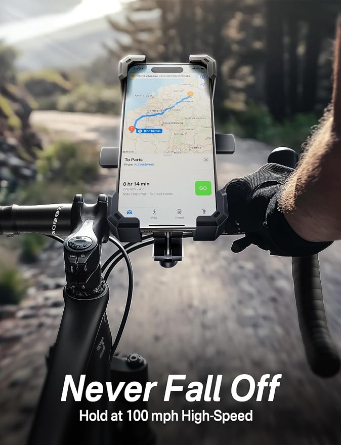 Bike Phone Holder Handlebar, Motorcycle Phone Mount, ATV Cell Phone Clamp - Image 6