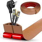 Floor Cord Cover Cavity 0.8"x0.37" Self Adhesive Cord Hider, 10FT Low Profile by DBHXXMB-HH