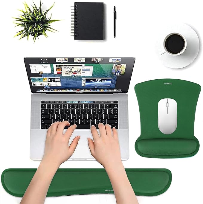 MOSISO Wrist Rest Support for Mouse Pad & Keyboard Set, Ergonomic Mousepad - Image 2
