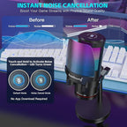 ZealSound Gaming USB Microphone, Noise Cancellation Condenser mic - Image 2