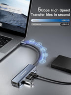 USB C HUB, DockteckExpand USB-C Multiport Adapter 5 in 1 - Image 5