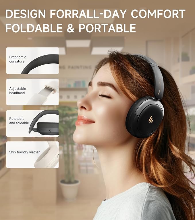 Atom Max - Hybrid Active Noise Cancelling Headphones, Hi-Res Audio, Wireless - Image 8
