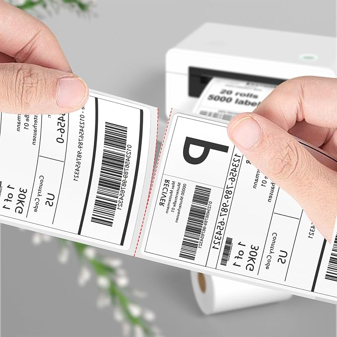 FungLam 4"X6" Thermal Shipping Labels, 5000 Labels, 20 Rolls, Compatible - Image 4