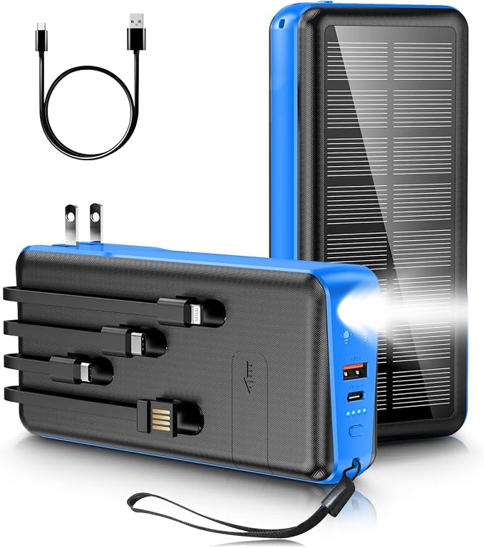 Portable Charger with Built in Cable and Wall Plug 50000mAh PD30W Fast Charging by boogostore
