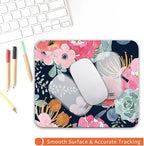 Square Mouse Pad Pink Flower, Personalized Premium-Textured Custom Mouse Mat - Image 4