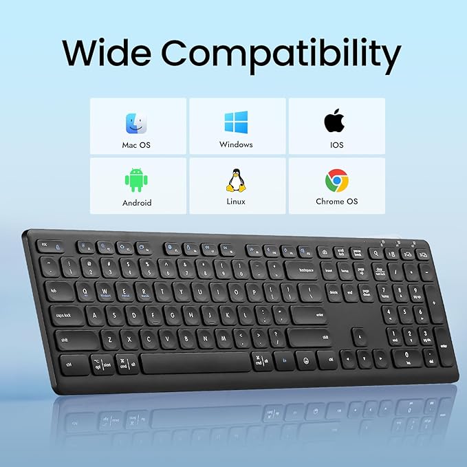 K9300 Wireless Bluetooth Keyboard, Support Multi Device Switching, Full Size - Image 4