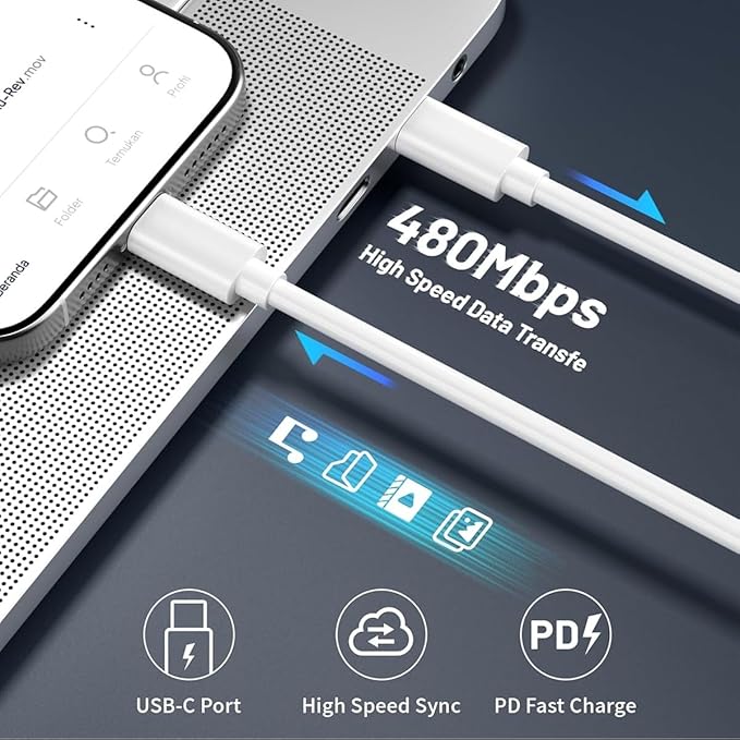 240W USB C to C Charging Cable 10ft, Type C to C Fast Charger Cord Long - Image 5