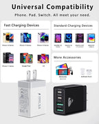 USB C Wall Charger, Aiminu 40W Fast USB C Charger, 4-Port QC+PD 3.0 Power - Image 6
