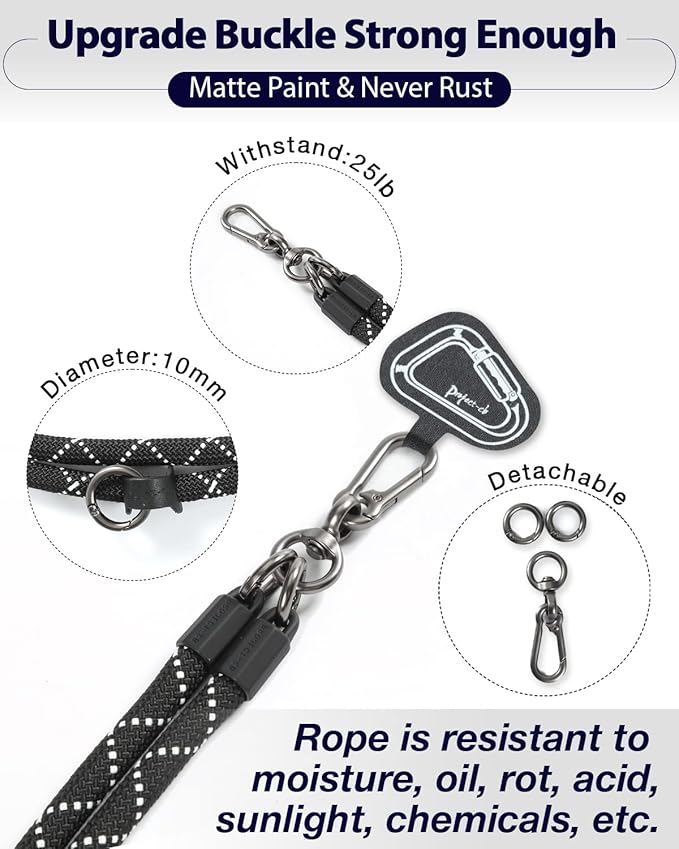 project-cb Cell Phone Lanyard ×1, Tether Tab ×2, Universal Adjustable Phone - Image 3