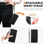TUCCH Wallet Case for Galaxy S25 Ultra, Removable RFID Blocking Wrist Strap - Image 6