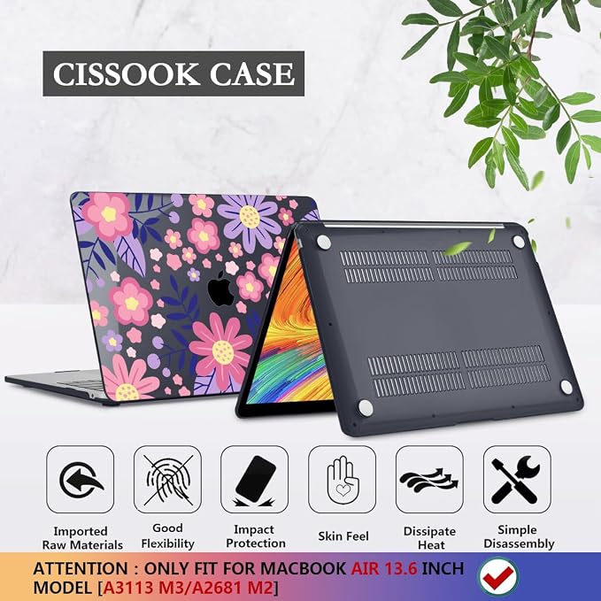 CISSOOK for MacBook Air 13 inch M4 M3 M2 Case 2025 2024 2023 2022, Hard Shell - Image 5