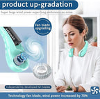 Portable Neck Fan, Neck Fans for Women, 4000 mAh Rechargeable Personal Fan - Image 2