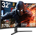 Z-Edge 32 inch Curved Gaming Monitor, QHD 1440P 170Hz 165Hz 144Hz Curved Monitor by ZZ-EDGE
