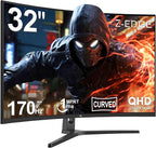 Z-Edge 32 inch Curved Gaming Monitor, QHD 1440P 170Hz 165Hz 144Hz Curved Monitor by ZZ-EDGE