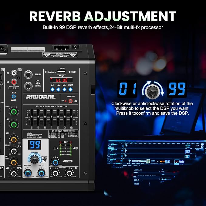 4 Channel Audio Interface DJ Mixer - Image 4