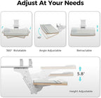 EUREKA ERGONOMIC Keyboard Tray Height Adjustable, Swivel Tilt Computer Keyboard - Image 4