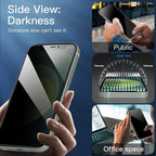 NEW'C 3 Pack Privacy for iPhone 12 Mini Screen Protector, Enhanced 28-Degree - Image 6