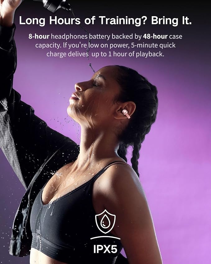 A50 Clip on Earbuds, 48H Playtime, 3D Soundstage, Fit - Image 6