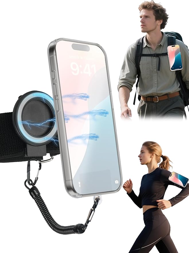 Magnetic Belt Clip Universal Wrist/Backpack Phone Holder Mount by EralcNa