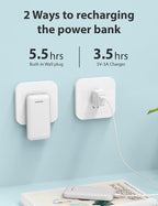 Alongza Portable Charger Built-in Cables and AC Wall Plug, Slim Fast Charging - Image 6