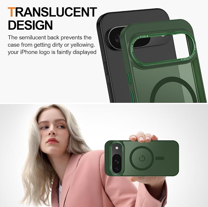 Magnetic for Google Pixel 10/Pixel 10 Pro Case, Shockproof Slim Translucent - Image 4
