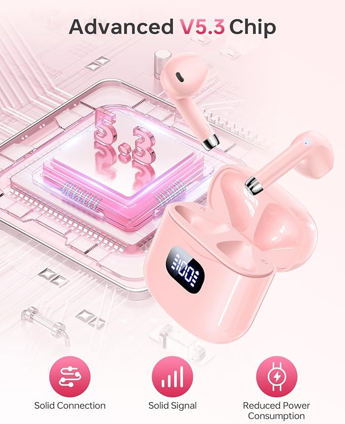 KTGEE Wireless Earbuds Bluetooth 5.3 Headphones, 40Hrs Playback Stereo Ear Buds - Image 2