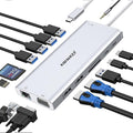 USB C Docking Station Dual Monitor by ABIWAZY