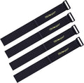 Extra Large 4 Pack 2 x 37 Inches Hook and Loop Strap, Reusable Fastening Cable by Wisdompro