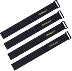 Extra Large 4 Pack 2 x 37 Inches Hook and Loop Strap, Reusable Fastening Cable by Wisdompro
