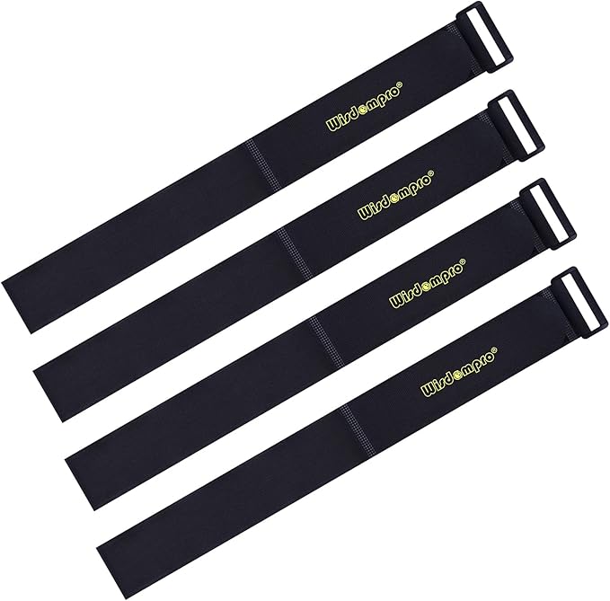 Extra Large 4 Pack 2 x 37 Inches Hook and Loop Strap, Reusable Fastening Cable by Wisdompro