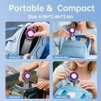 Handheld Portable Fan with Ice Cooler: 100-Speed 5500mAh Rechargeable Handheld - Image 8