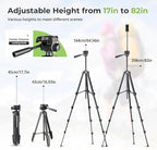 Aureday Phone Tripod, Wireless Remote and Phone Holder, Extendable Cell - Image 2